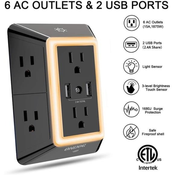 Multi Plug Outlet, Outlet Expanders, ONDOG Surge - Picture 4 of 7